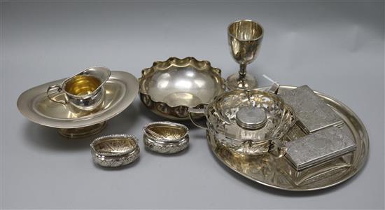 A group of assorted silver.